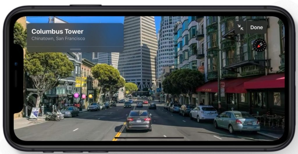iPhone shoing Apple's Look Around