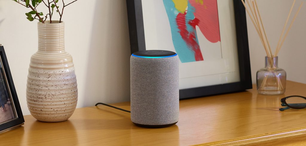 An Amazon Echo on a table